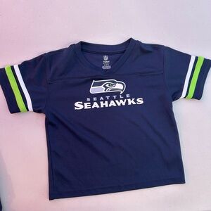 Seattle Seahawks Kids Navy and Green Team Jersey